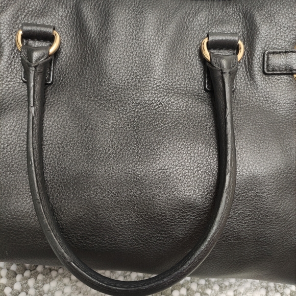 MICHAEL KORS Hamilton Black Large Leather Tote Shoulder Bag - Picture 13 of 15